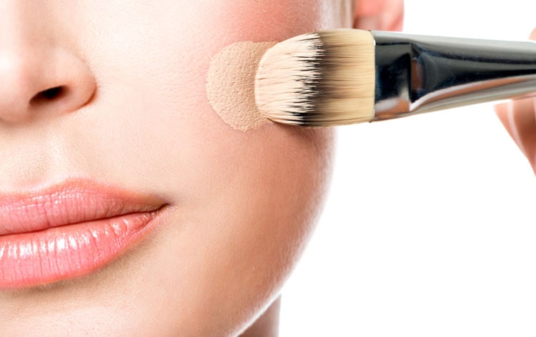 apply concealer with a brush