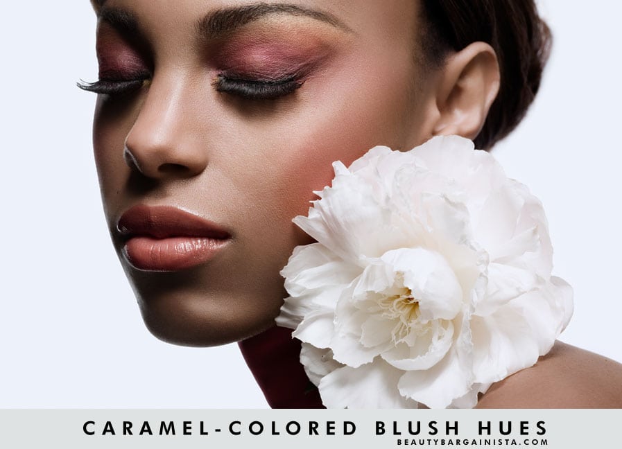 blush makeup color for caramel and medium brown skin 