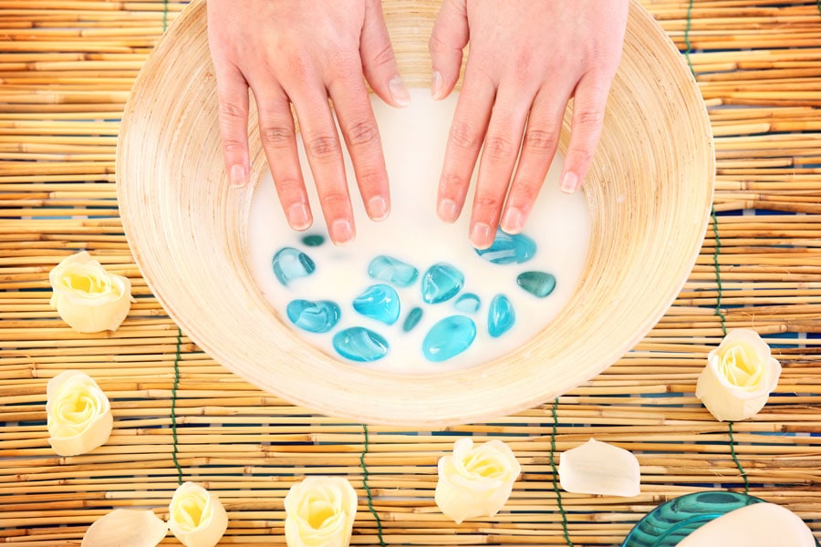 Soak your streaked hands in buttermilk to remove the fake tan off your hands