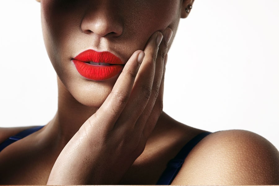 best red lipstick color for dark skin