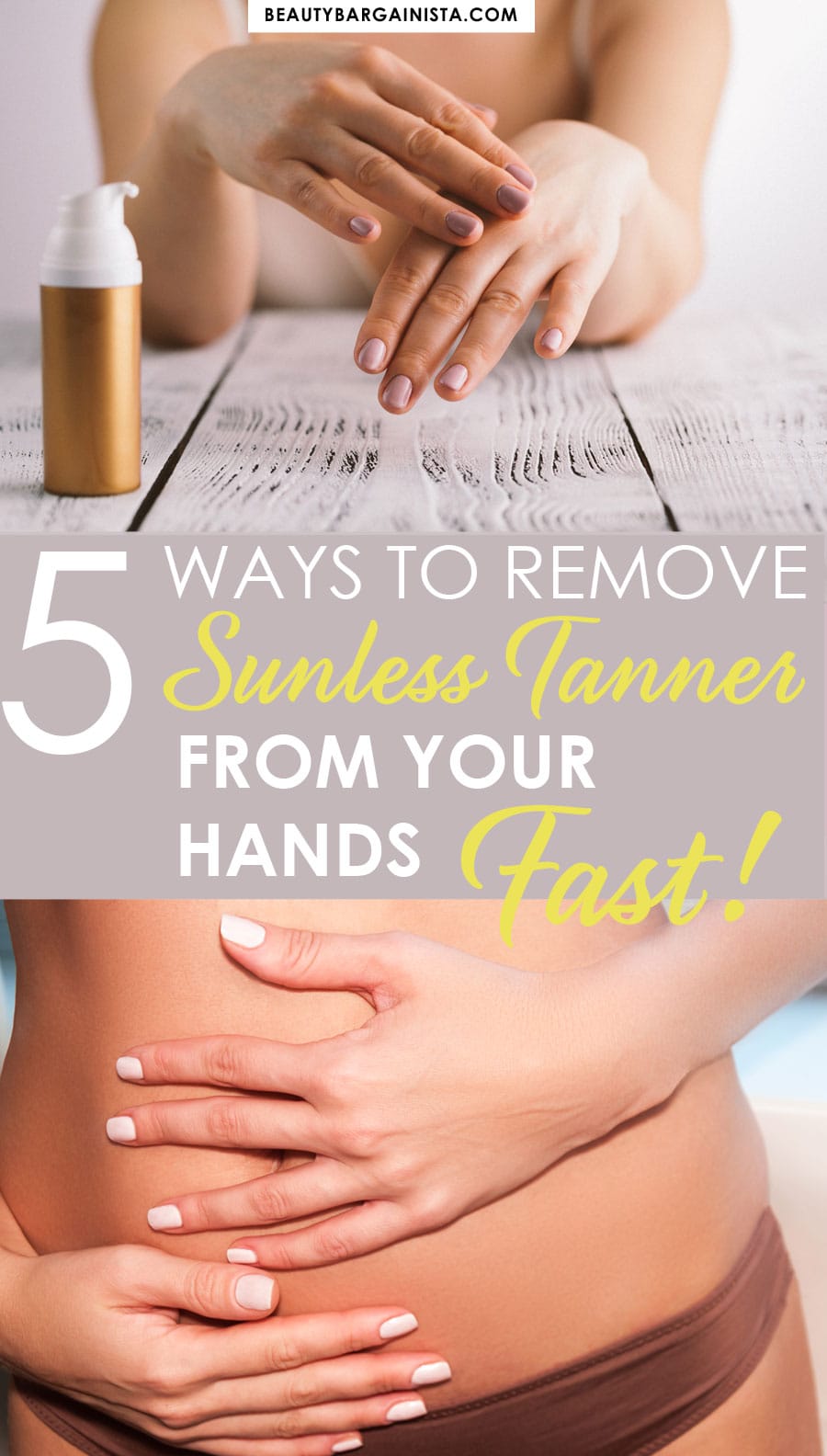 How to Remove Sunless Tanner from your hands in 30 minutes